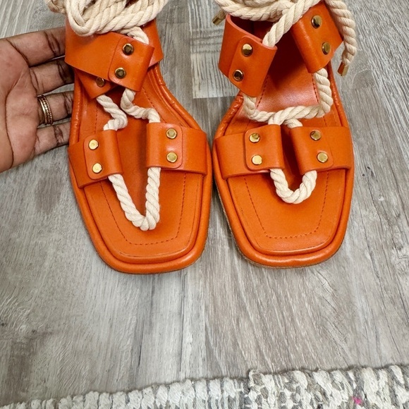 Ulla Johnson Elvie Rope High Heel in Red Clay - Picture 3 of 7